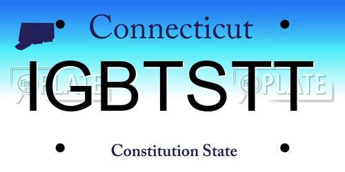 IGBTSTT Connecticut License Plate