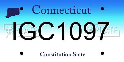 IGC1097 Connecticut License Plate