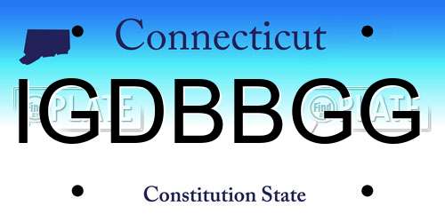 IGDBBGG Connecticut License Plate
