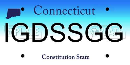 IGDSSGG Connecticut License Plate
