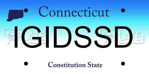 IGIDSSD Connecticut License Plate
