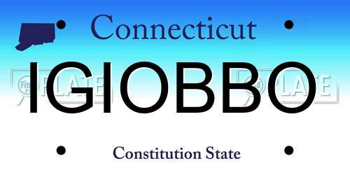 IGIOBBO Connecticut License Plate