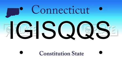 IGISQQS Connecticut License Plate