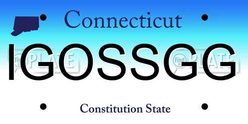 IGOSSGG Connecticut License Plate