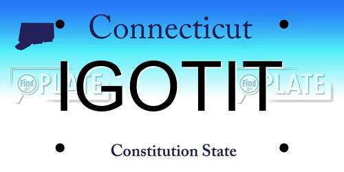 IGOTIT Connecticut License Plate