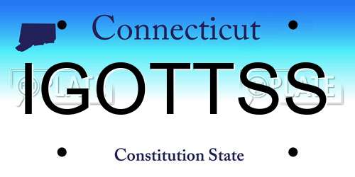 IGOTTSS Connecticut License Plate