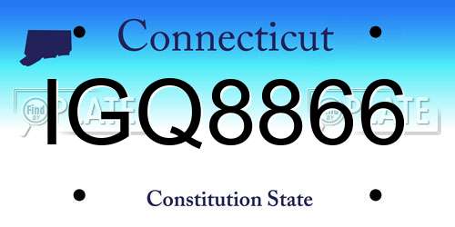 IGQ8866 Connecticut License Plate