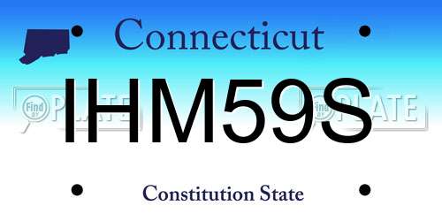 IHM59S Connecticut License Plate