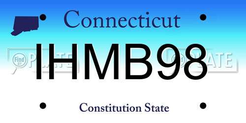 IHMB98 Connecticut License Plate