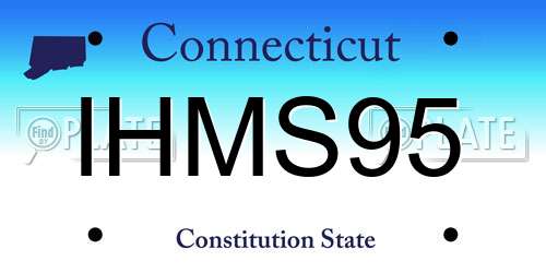 IHMS95 Connecticut License Plate
