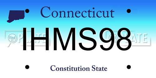 IHMS98 Connecticut License Plate