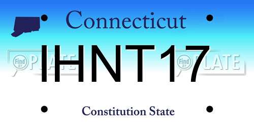 IHNT17 Connecticut License Plate