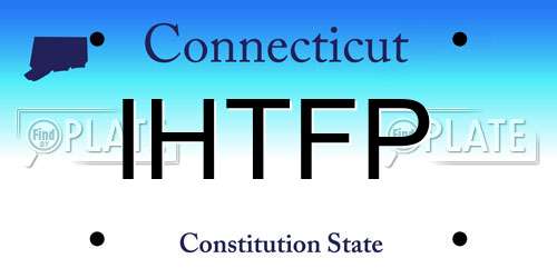 IHTFP Connecticut License Plate