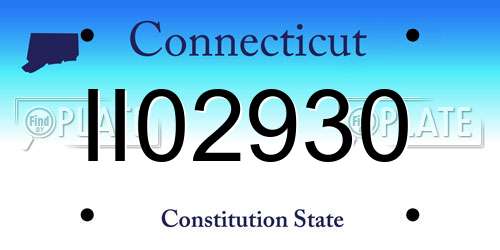 II02930 Connecticut License Plate