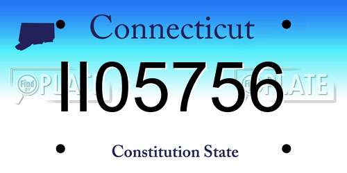 II05756 Connecticut License Plate