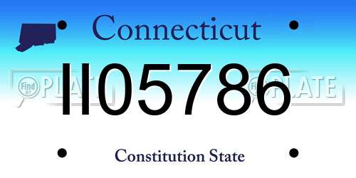 II05786 Connecticut License Plate