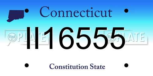 II16555 Connecticut License Plate
