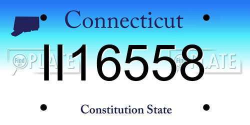 II16558 Connecticut License Plate