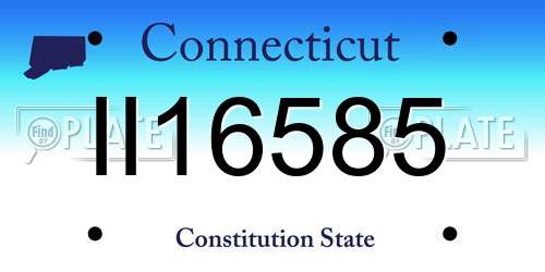 II16585 Connecticut License Plate