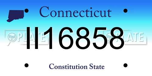 II16858 Connecticut License Plate