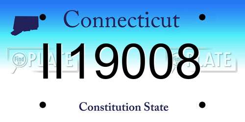 II19008 Connecticut License Plate
