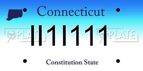 II1I111 Connecticut License Plate