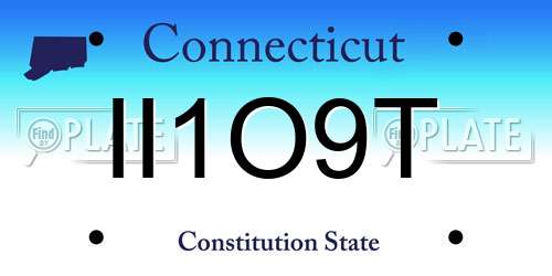 II1O9T Connecticut License Plate