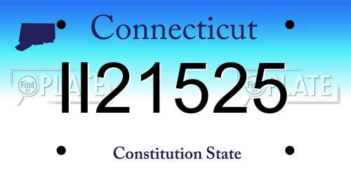II21525 Connecticut License Plate