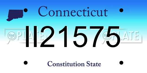 II21575 Connecticut License Plate