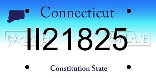 II21825 Connecticut License Plate