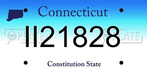 II21828 Connecticut License Plate