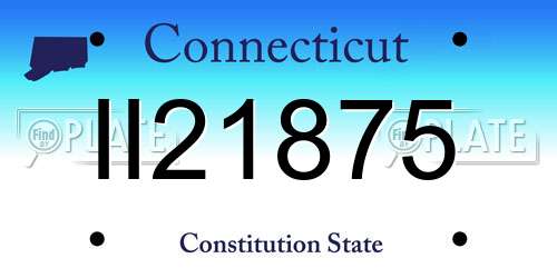 II21875 Connecticut License Plate