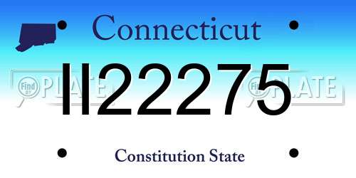 II22275 Connecticut License Plate