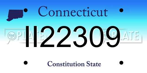 II22309 Connecticut License Plate