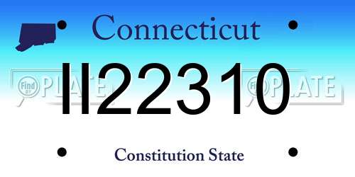 II22310 Connecticut License Plate