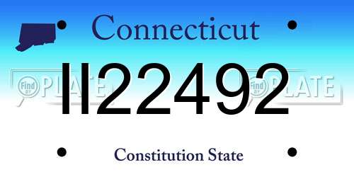 II22492 Connecticut License Plate