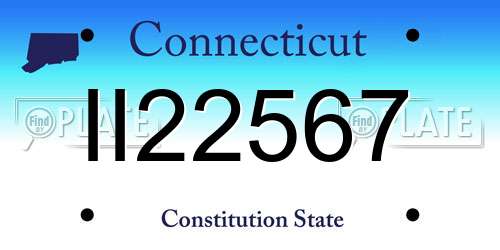 II22567 Connecticut License Plate