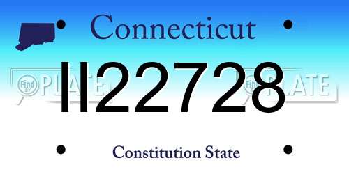 II22728 Connecticut License Plate