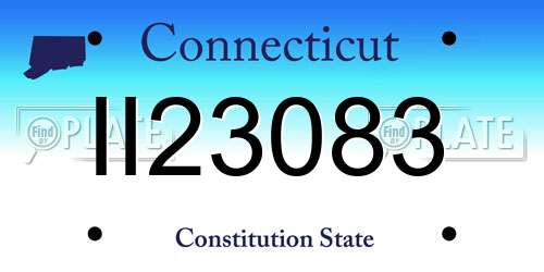 II23083 Connecticut License Plate