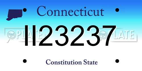 II23237 Connecticut License Plate