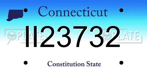 II23732 Connecticut License Plate