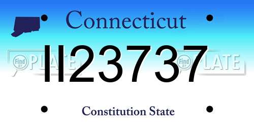 II23737 Connecticut License Plate