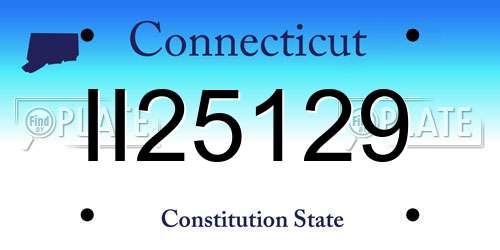 II25129 Connecticut License Plate