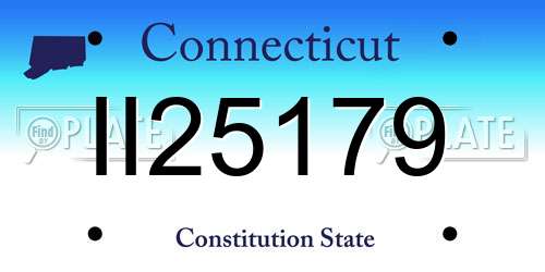 II25179 Connecticut License Plate