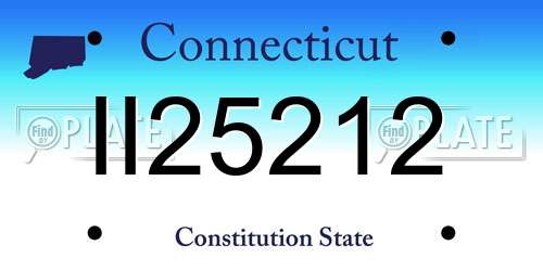 II25212 Connecticut License Plate
