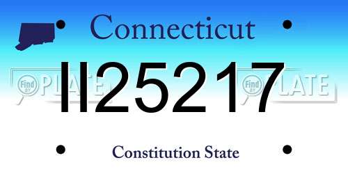 II25217 Connecticut License Plate