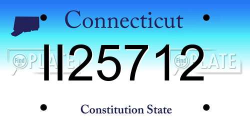 II25712 Connecticut License Plate