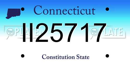II25717 Connecticut License Plate