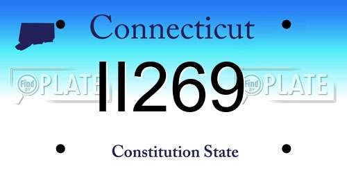 II269 Connecticut License Plate