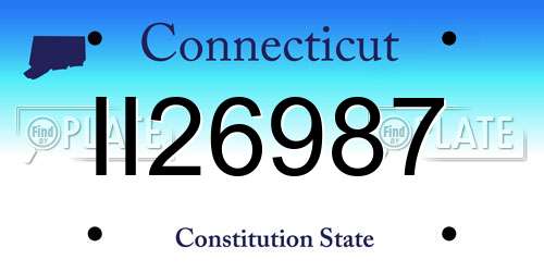 II26987 Connecticut License Plate